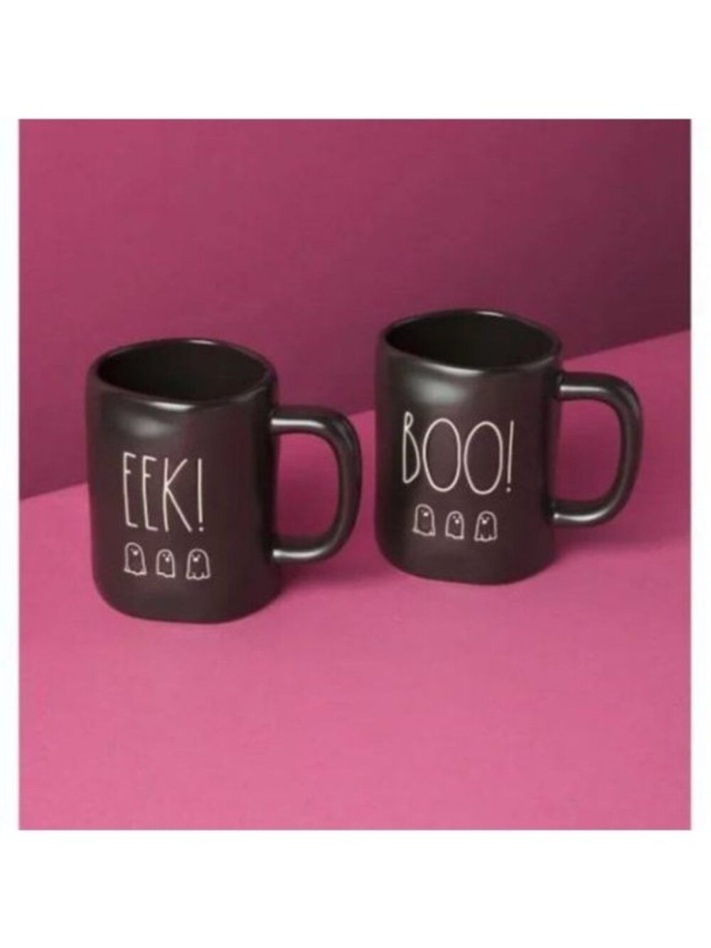 Rae Dunn | 2pk Ceramic Boo And Eek Mug Set Black NWT